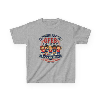 Kids T‑Shirt — "Goodwin Frazier G FES Elementary: Where You Belong" School Pride Tee