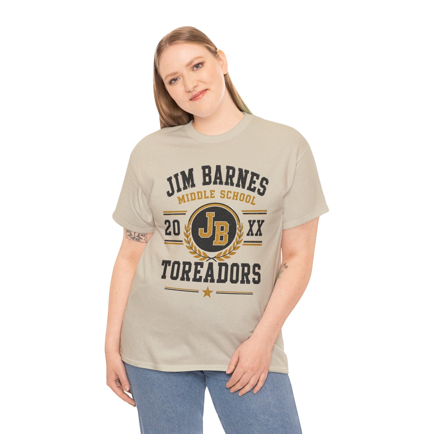 Jim Barnes Middle School Toreadors T-Shirt — School Spirit Tee with JB Crest
