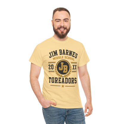 Jim Barnes Middle School Toreadors T-Shirt — School Spirit Tee with JB Crest