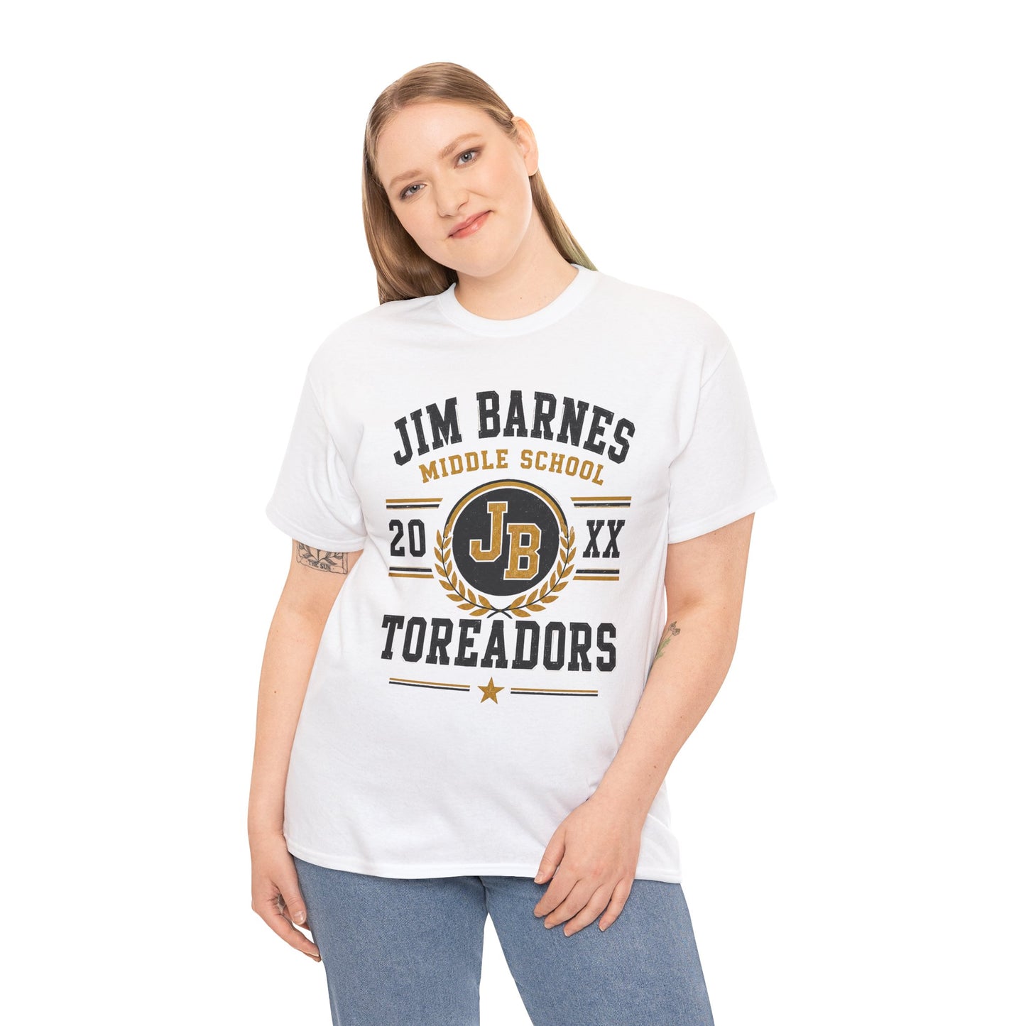 Jim Barnes Middle School Toreadors T-Shirt — School Spirit Tee with JB Crest