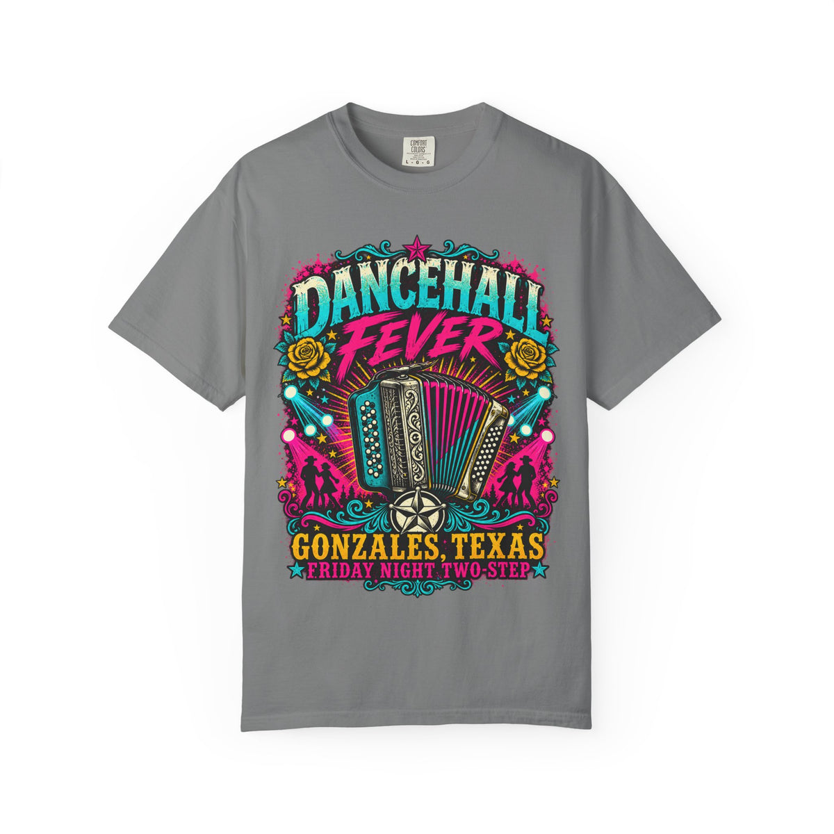 Dancehall Fever Accordion T-Shirt — Gonzales, Texas Friday Night Two-Step