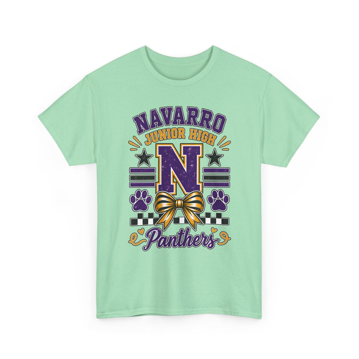 Navarro Junior High Panthers T-Shirt – School Spirit Tee with Purple & Gold Mascot Design