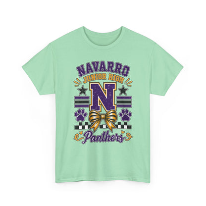 Navarro Junior High Panthers T-Shirt – School Spirit Tee with Purple & Gold Mascot Design