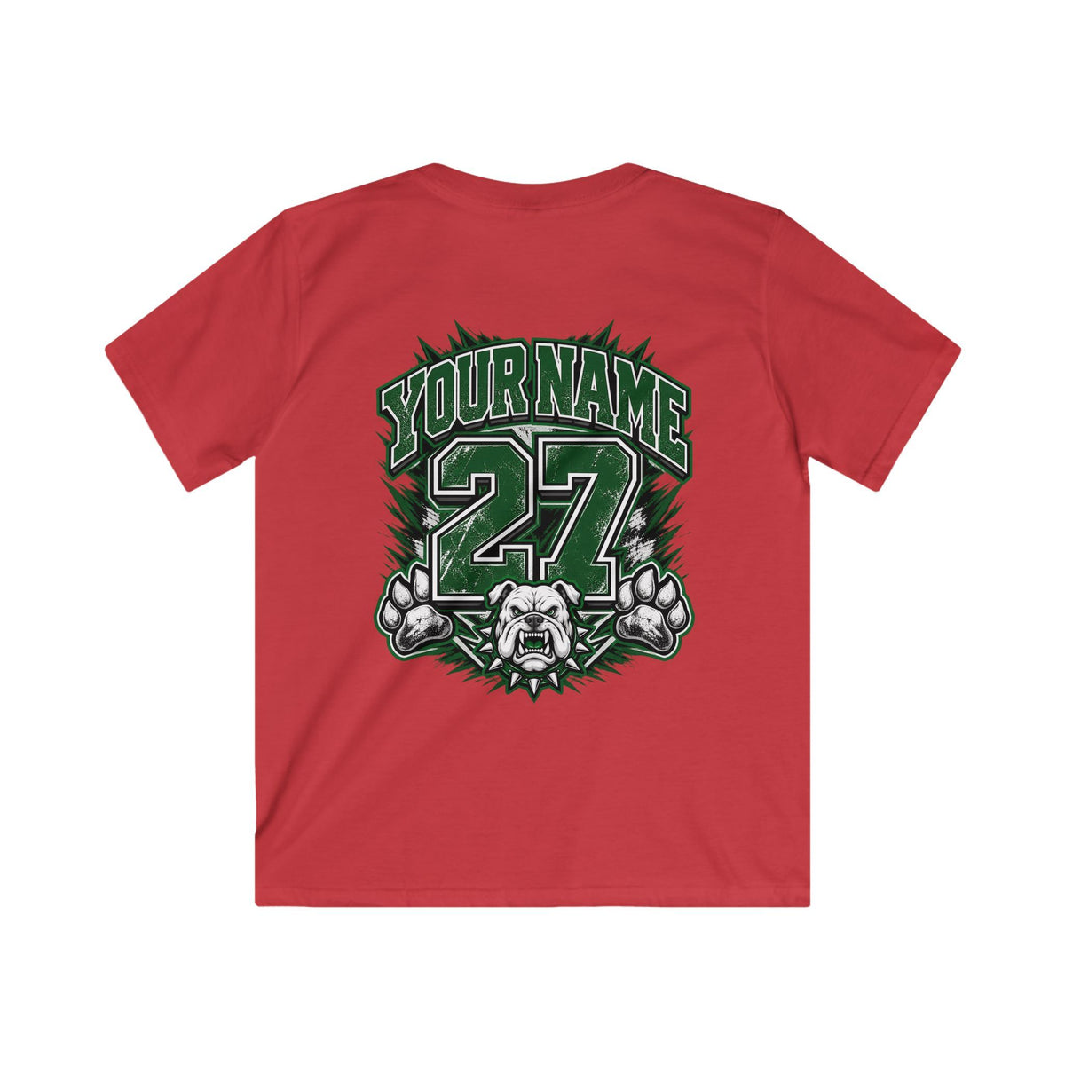 Marion Bulldogs Kids T‑Shirt — Custom Name & Number Youth Football Tee