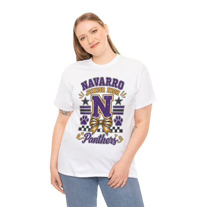 Navarro Junior High Panthers T-Shirt – School Spirit Tee with Purple & Gold Mascot Design