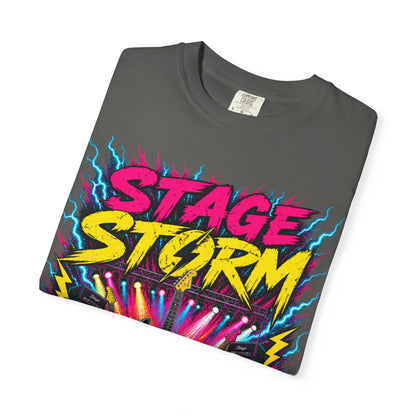 Stage Storm Rock Band T-Shirt — "Stage Storm" Guitar Concert Graphic Tee