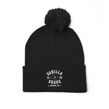Pom-Pom Knit Cap (Embroidery)