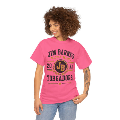 Jim Barnes Middle School Toreadors T-Shirt — School Spirit Tee with JB Crest