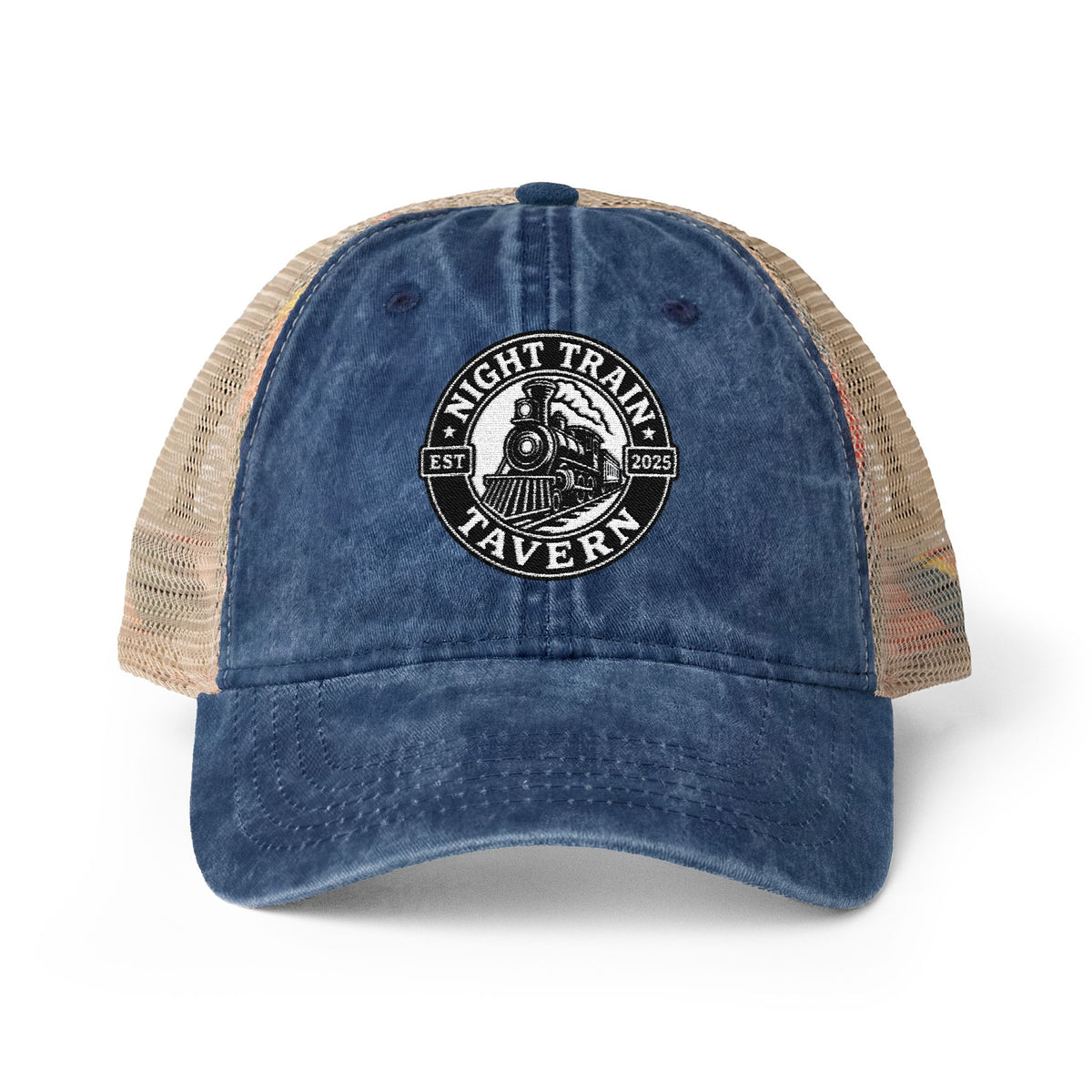 Night Train Tavern Women's Washed Mesh-Back Cap-Embroidery