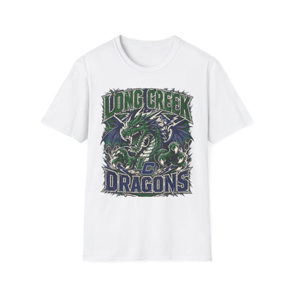 Long Creek Dragons T-Shirt — Vintage Green Dragon School Spirit Tee