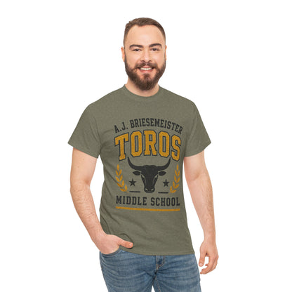 Toros Middle School Tee — A.J. Briesemeister School Spirit T-Shirt
