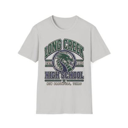 Long Creek High School Mascot T-Shirt — School Spirit Dragon Tee (Established 2010)