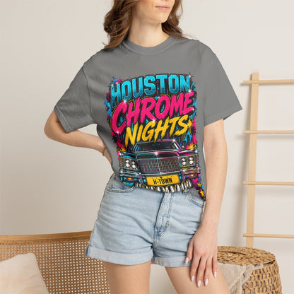 Houston Chrome Nights T-Shirt — Texas Night Ride Classic Car Tee