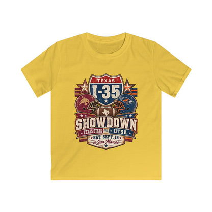 Kids I-35 Showdown Football Tee — Texas State vs UTSA Game Day Shirt