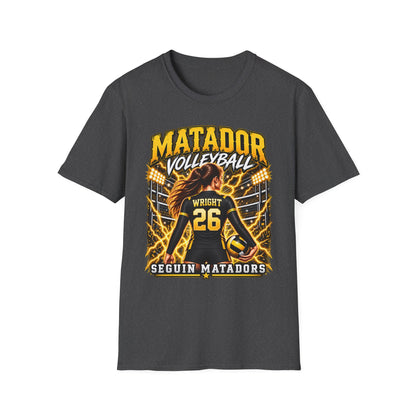 Custom Seguin Matador Volleyball Player Tee | Personalized Name & Jersey Number