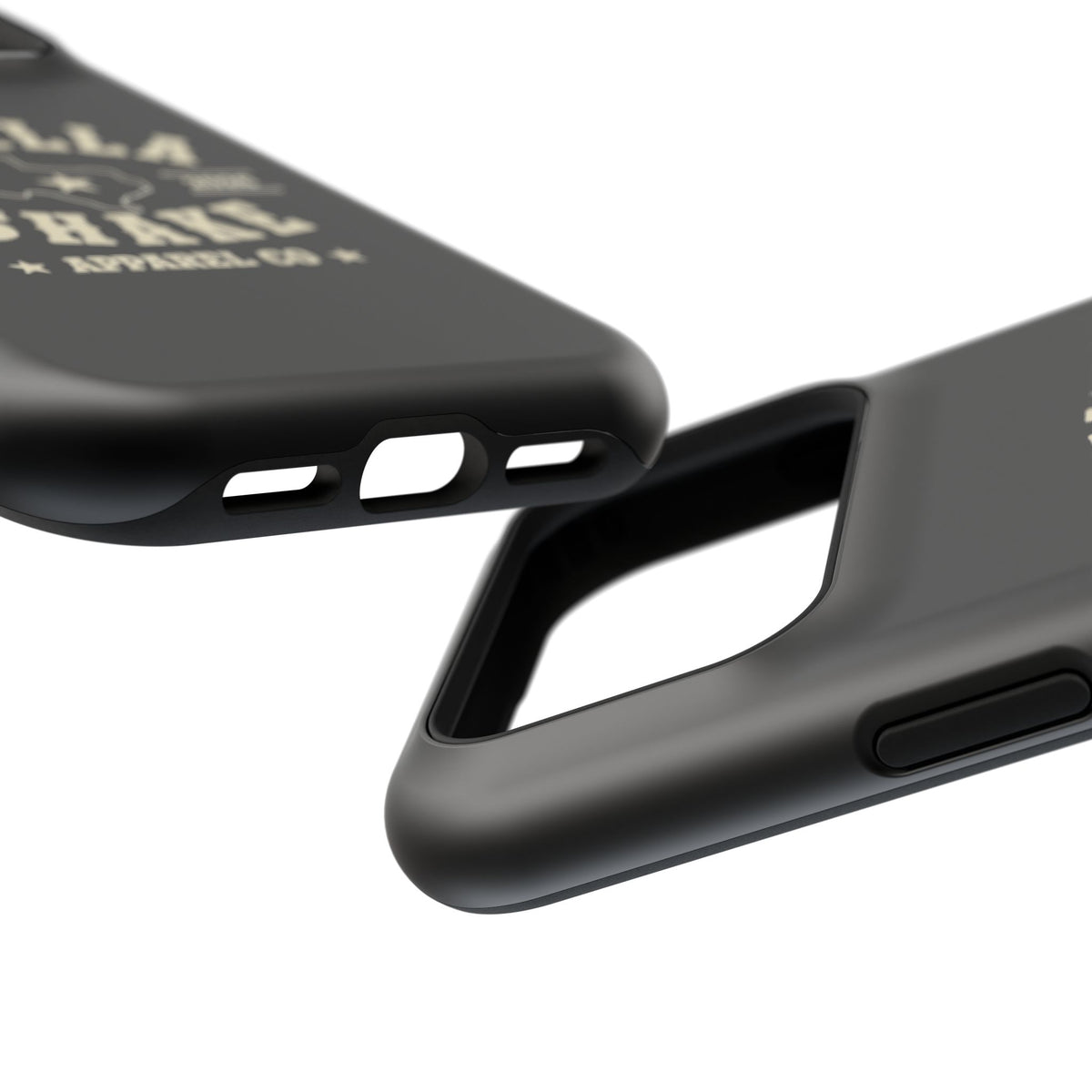 Black w/Ivory Logo lmpact-Resistant Phone Cases
