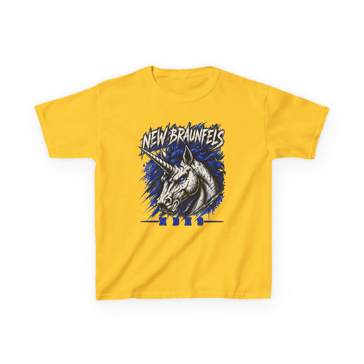 New Braunfels Unicorn Kids T‑Shirt — Blue Graphic Tee for Children