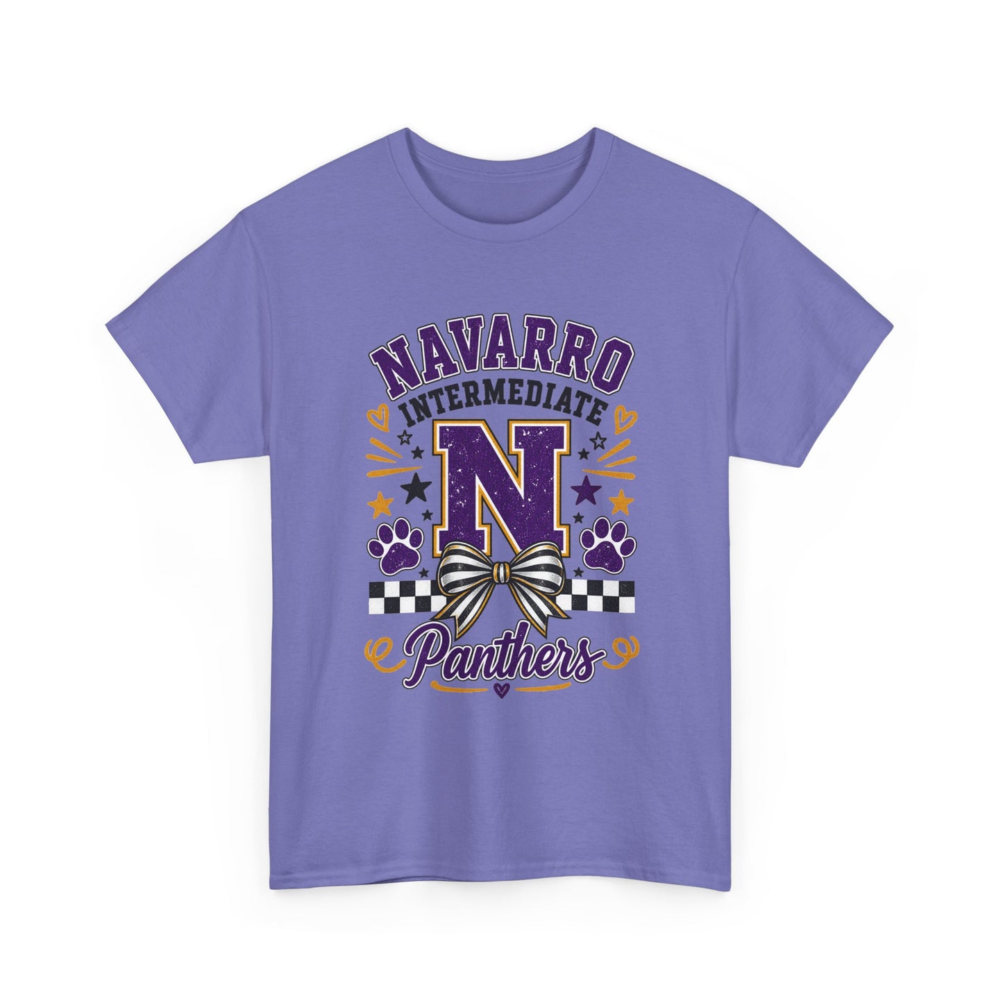Navarro Intermediate Panthers T-Shirt — School Spirit Tee with 'N' Logo & Paw Prints