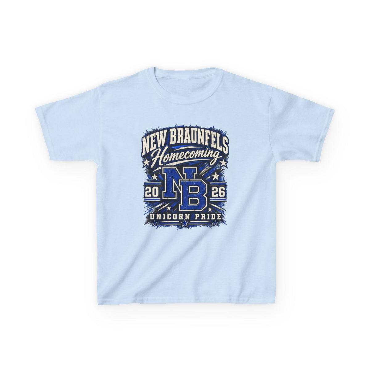 New Braunfels Homecoming 2026 Kids T‑Shirt — NB Unicorn Pride School Spirit Tee