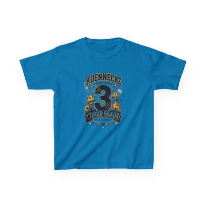 Third Grade Kids T‑Shirt — Personalized 'Koennecke 3' Back to School Tee