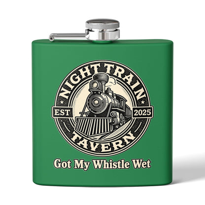Night Train Stainless Steel Flask, 6oz