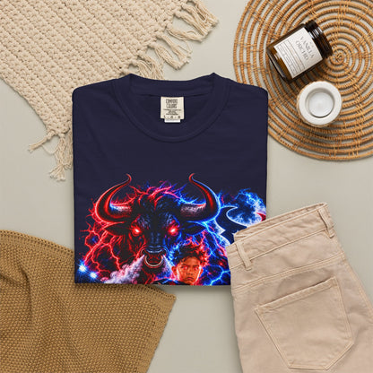 Houston Texans Bull Graphic T-Shirt — Neon Player & Team Logo Football Tee