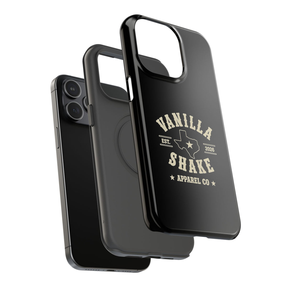 Black w/Ivory Logo lmpact-Resistant Phone Cases