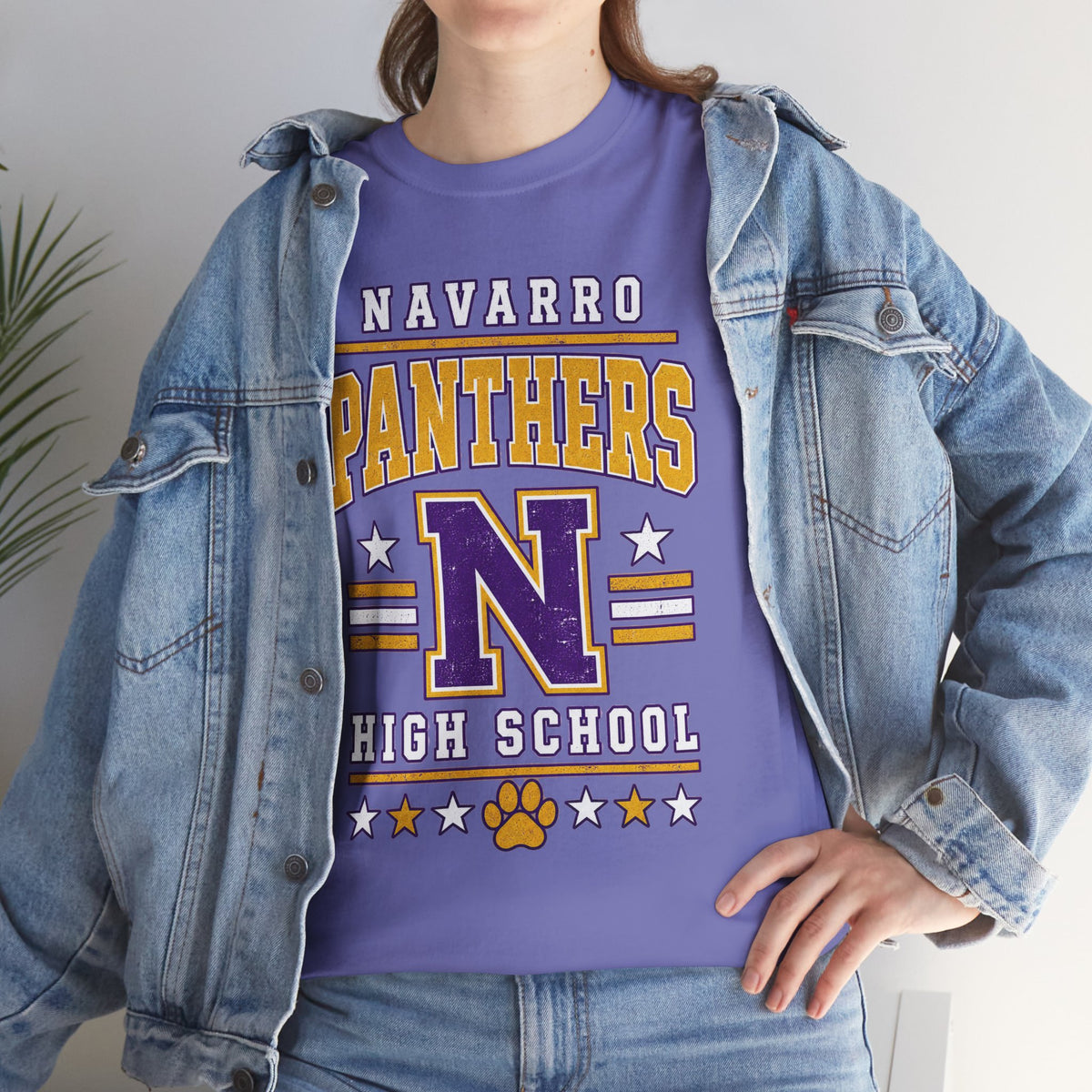Navarro Panthers High School Tee — Retro Letterman N Design