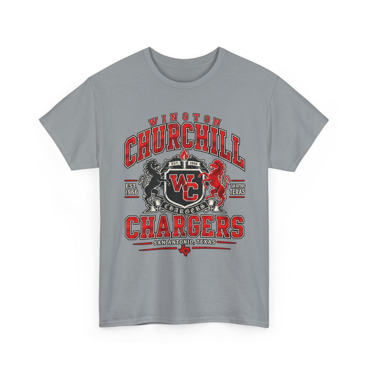 Churchill Chargers School Spirit T-Shirt — WC Logo & Mascot Tee