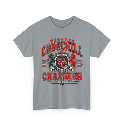 Churchill Chargers School Spirit T-Shirt — WC Logo & Mascot Tee