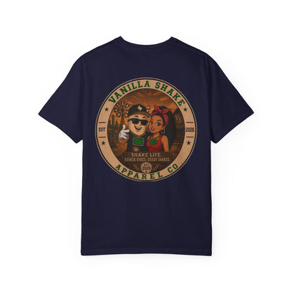 Mr. & Mrs. Shake Logo 2 - Unisex Garment-Dyed T-shirt