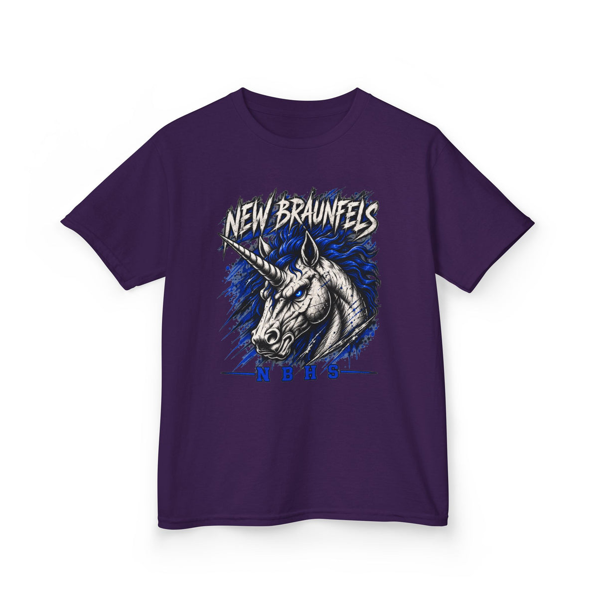 New Braunfels Unicorn Kids T‑Shirt — Blue Graphic Tee for Children