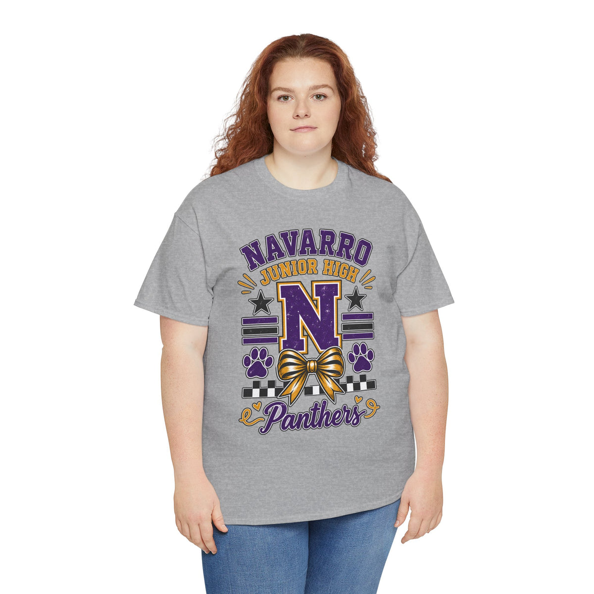 Navarro Junior High Panthers T-Shirt – School Spirit Tee with Purple & Gold Mascot Design