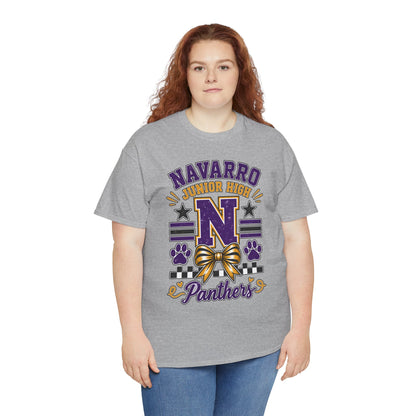 Navarro Junior High Panthers T-Shirt – School Spirit Tee with Purple & Gold Mascot Design