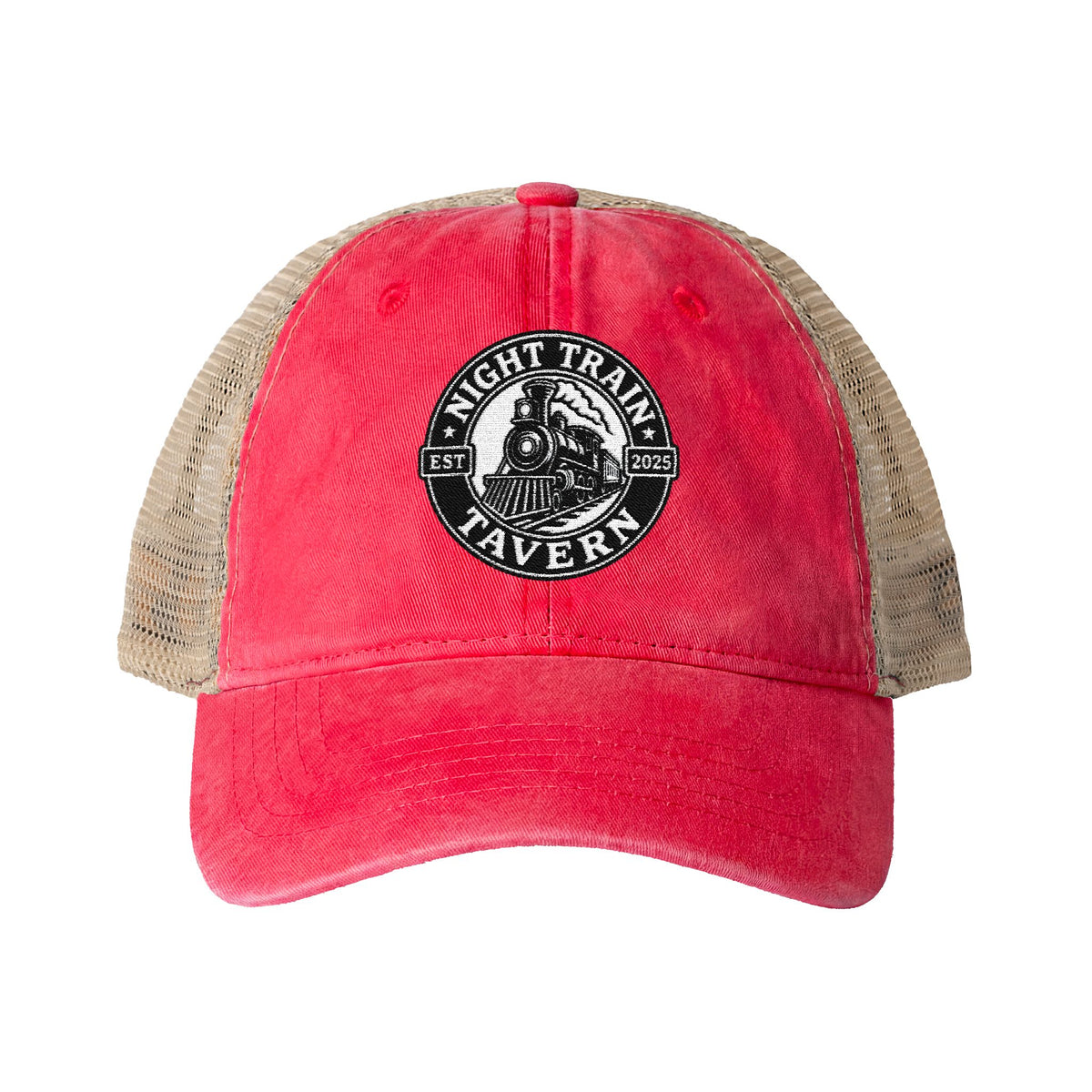 Night Train Tavern Women's Washed Mesh-Back Cap-Embroidery