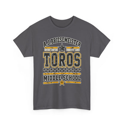 Toros Middle School Tee — A.J. Briesemeister School Spirit T-Shirt