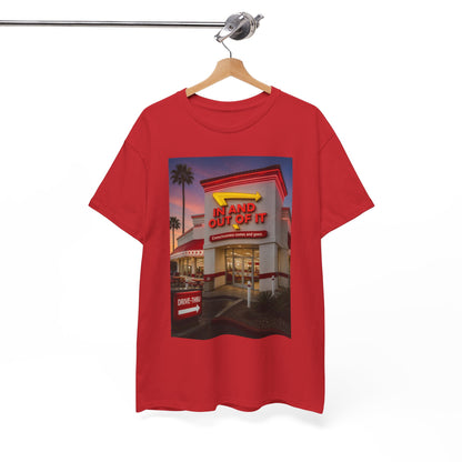 Retro Diner Photo T‑Shirt – 'A Hand Out Of It' Vintage Neon Tee