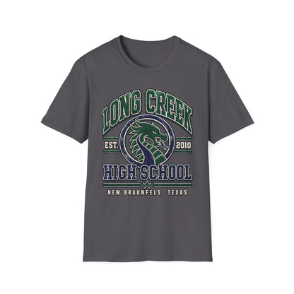 Long Creek High School Mascot T-Shirt — School Spirit Dragon Tee (Established 2010)
