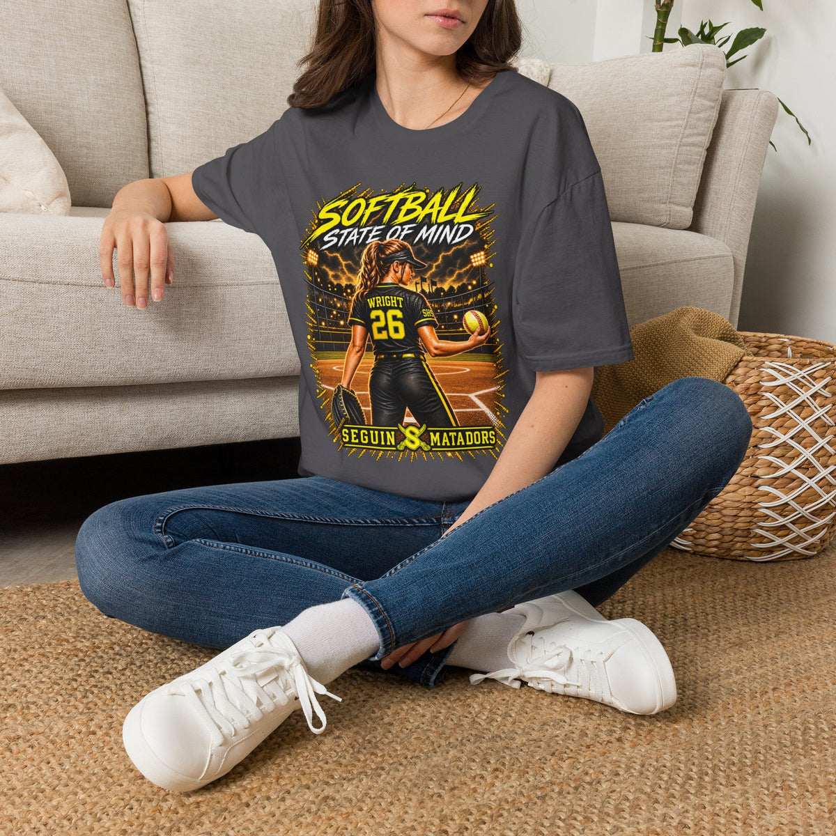 Custom Seguin Matador Softball Player Tee | Personalized Name & Jersey Number