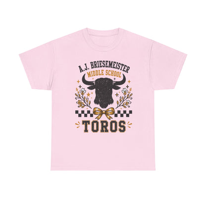 Toros Middle School Tee — A.J. Briesemeister School Spirit T-Shirt