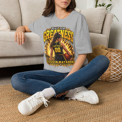 Custom Seguin Matador Girls Basketball Player Tee | Personalized Name & Jersey Number