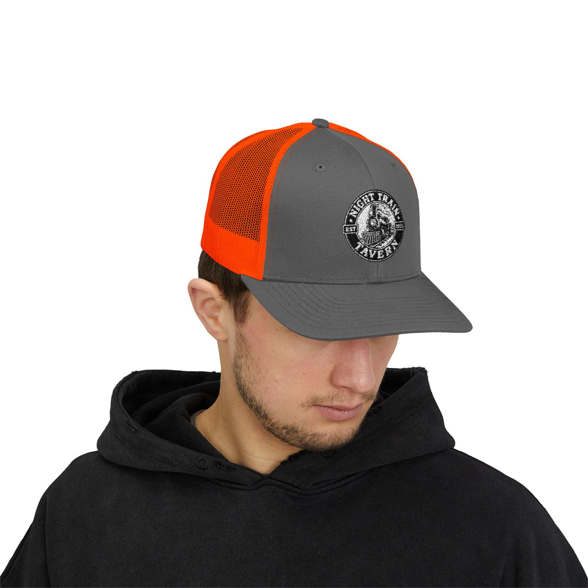 Night Train Tavern Trucker Cap-Embroidery