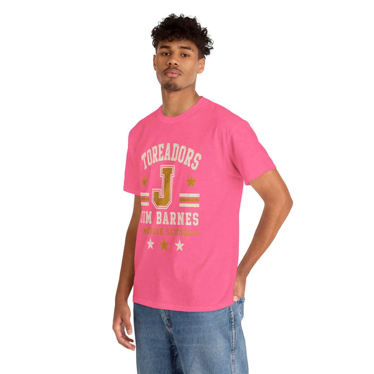 Toreadors Jim Barnes School Letterman Tee — Vintage School Spirit T-Shirt