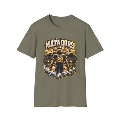 Matadors Football Player Graphic T-Shirt — Team Jersey Number 26 Fan Tee