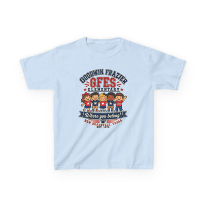 Kids T‑Shirt — "Goodwin Frazier G FES Elementary: Where You Belong" School Pride Tee