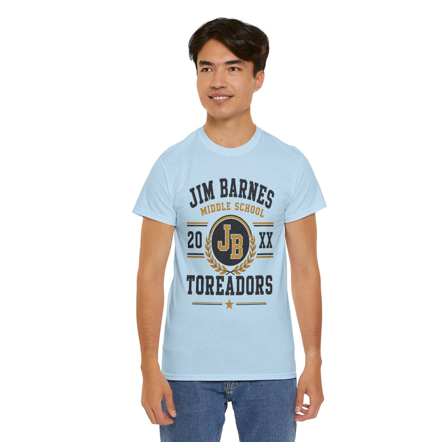 Jim Barnes Middle School Toreadors T-Shirt — School Spirit Tee with JB Crest