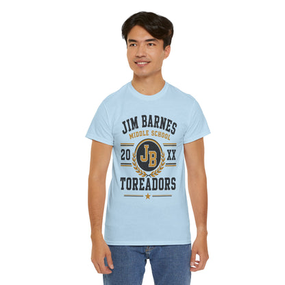 Jim Barnes Middle School Toreadors T-Shirt — School Spirit Tee with JB Crest
