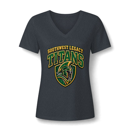 Titans Women's V-Neck Tee — Southwest Legacy San Antonio School Spirit Shirt