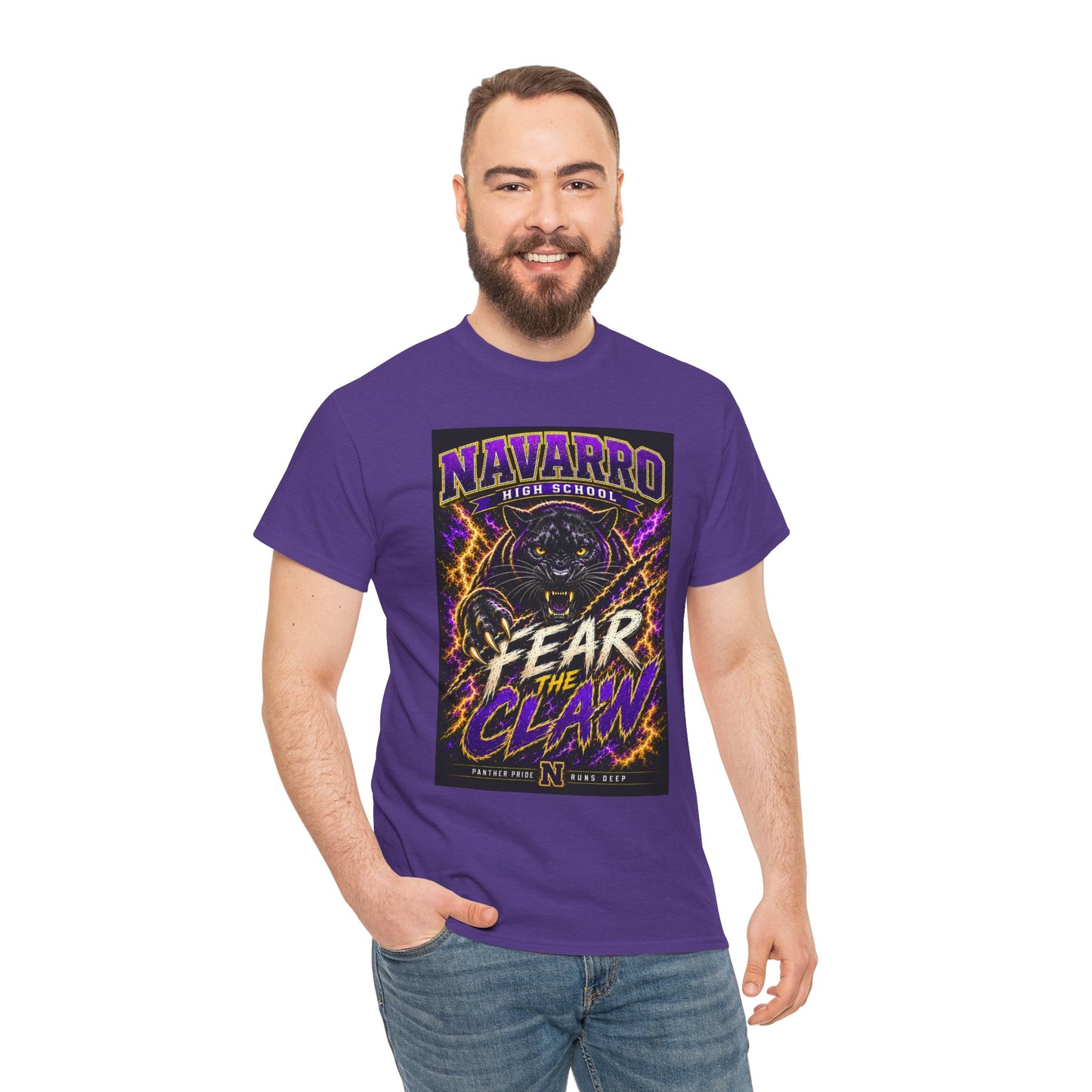 Navarro High "Fear the Claw" Panther Tee — School Spirit Football Shirt