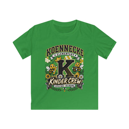 Kinder Crew Kids T‑Shirt — Kdennecke Elementary Kindergarten School Spirit Tee
